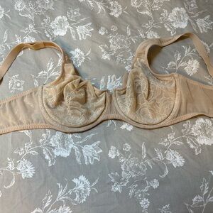 Sheer Lace Underwire Bra - Nude